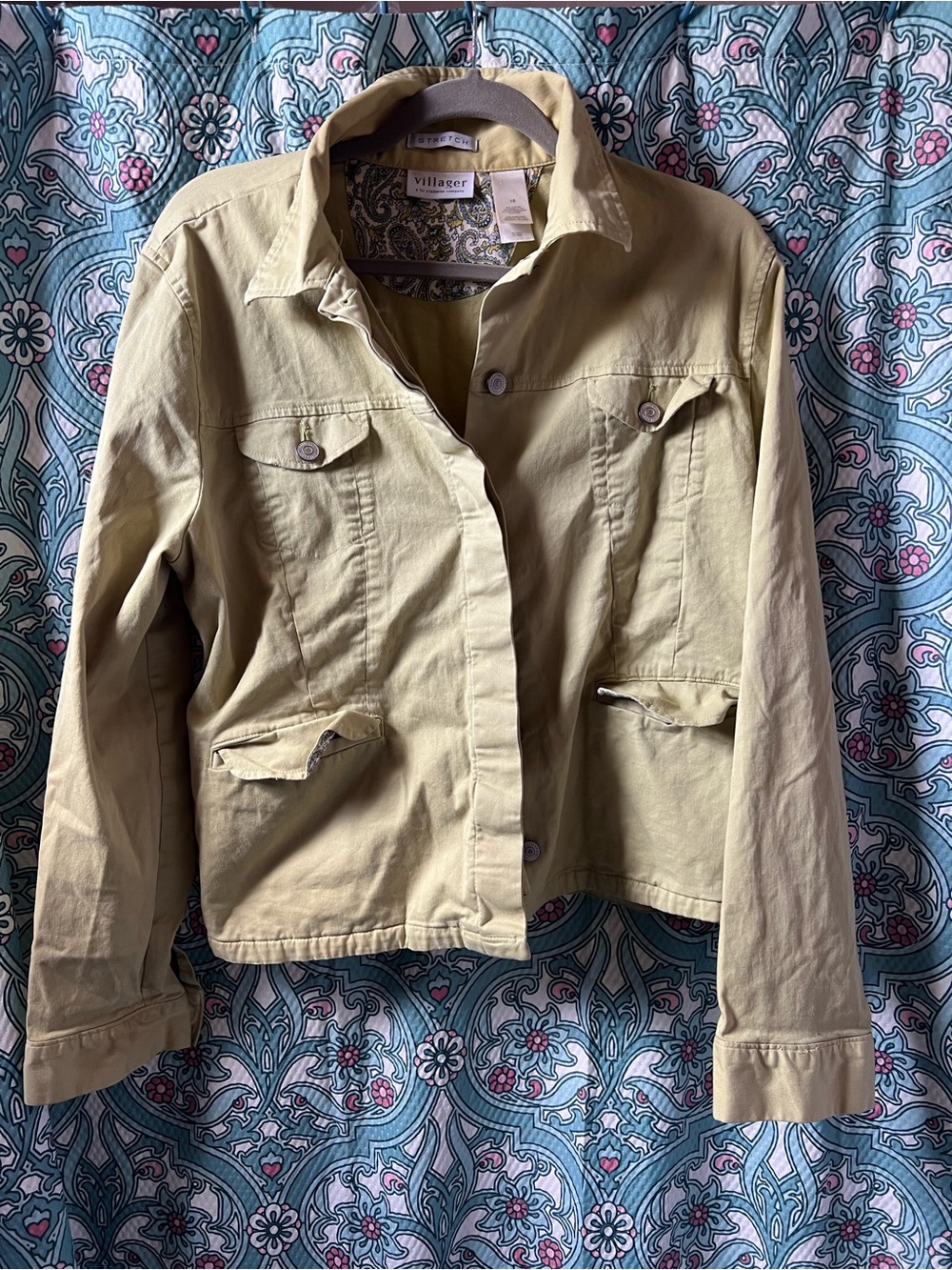 Villager Light Beige Cotton Utility Jacket